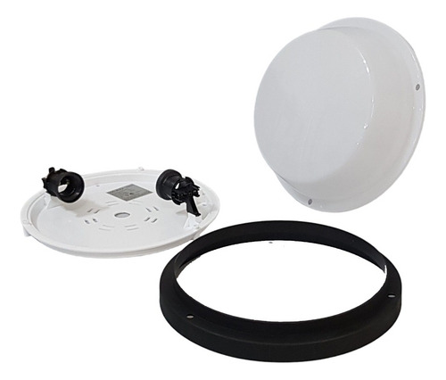 Aplique Luminaria Tortuga Redonda Dos Focos Donas Taad Negro