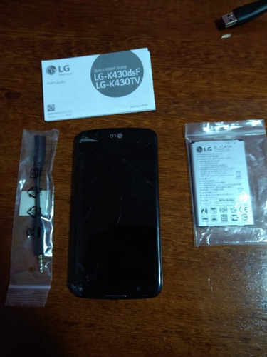 Celular LG K10 Tv - K430 Tv - Tela Quebrada, Bateria Extra.