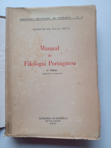 Manual De Filología Portuguesa, 1957.