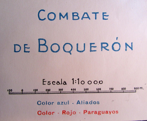 Mapa Batalla Boqueron 1866 Guerra Del Paraguay Plano Carta