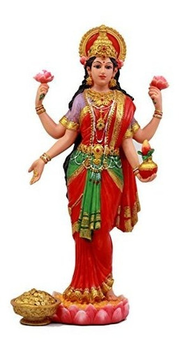 Ebros Gift Diosa Hindú Sri Lakshmi Estatua 10  Tall Indian 