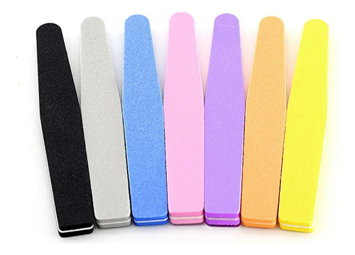 Esponja Para Limas De Uñas De Doble Cara, Color Amarillo