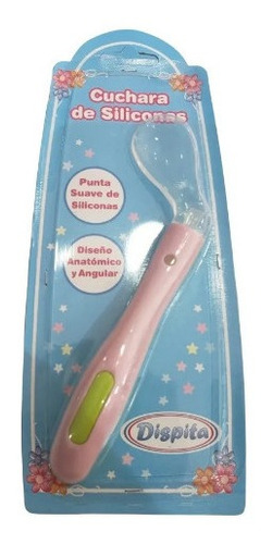 Imagen 2 de 3 de Practica Cuchara Silicona Curva Para Bebes Y Niños Dispita