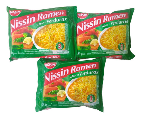 Nissin Ramen De Verduras X 3 - g a $29