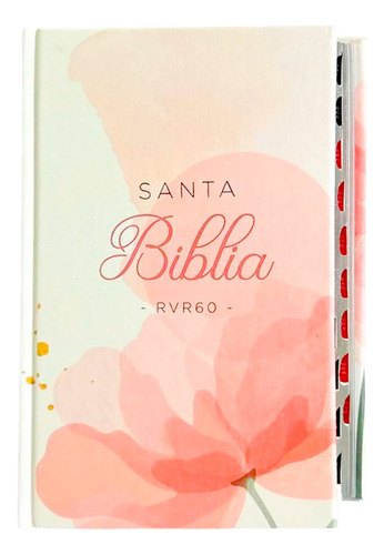 Biblia Reina Valera 1960 Letra Grande T. D. Flor Rosa Índice