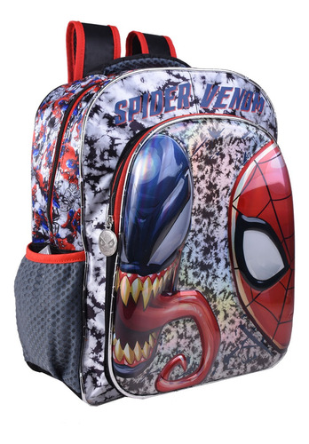 Mochila Niño Primaria Spiderman Venom 3d 100% Original