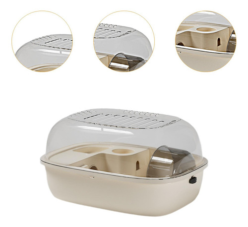 Hábitat De Jaula De Hámster Ejercicio Portátil De Beige