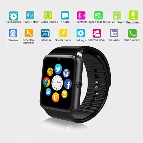 TF tarjeta SIM de pulsera de MP3 teléfono Smartwatch GT08 Reloj inteligente  de los hombres para smartphone Android - China Reloj inteligente y GT08 Reloj  inteligente precio