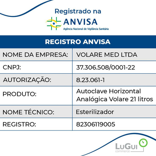 Autoclave Analógica Odonto Agile 21l Volaremed
