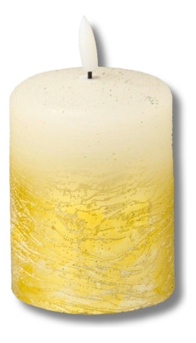 Velas Led Decorativas Luz Artificial 12cm Enfeite De Natal Cor Dourado Vela