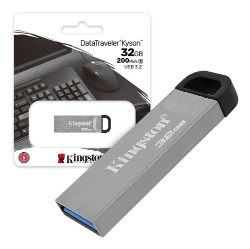 Imagen 1 de 5 de Pendrive 32gb Kingston Datatraveler Kyson Usb 3.2 Dtkn Drive