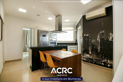 Imagem 3 de 19 de Acrc Imóveis - Apartamento Mobiliado A Venda No Bairro Ponta Aguda, Com 03 Suítes, 03 Vagas De Garagem E Depósito - Ap04289 - 69318269