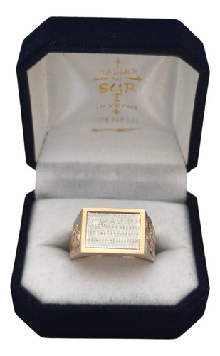 Anillo De Iniciales Sello Hombre Plata Y Oro 9k Golero Plateado Y Dorado Se Fabrican A Medida