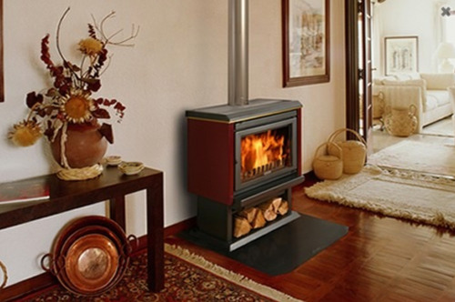 Estufa Calefactor A Leña Bosca Gold 450 Bordó De 12,5 Kw