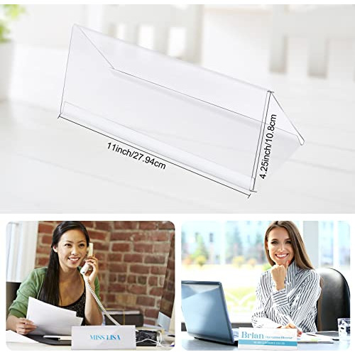 Placa De Nombre De Acrílico Escritorio De 11'' X 4.25'...