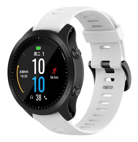 2 Pulseiras Para Garmin Forerunner 945 + Pelicula Vidro Cor Branco Largura Da Pulseira 22 Mm