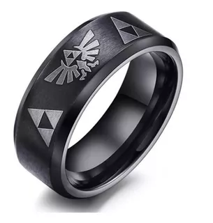 Anillo Legend Of Zelda Trifuerza Titanio