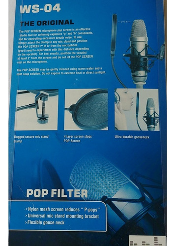 Antipop Filtro Anti Pop Lexsen Micrófonos Grabación
