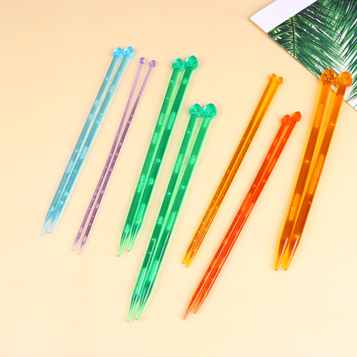 Juego De Varillas De Tejer Acrílicas De 25 Cm Para Suéteres