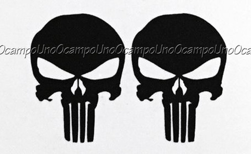 Us Navy Seals Devgru Punisher Black Mini Stickers X2. Nuevos