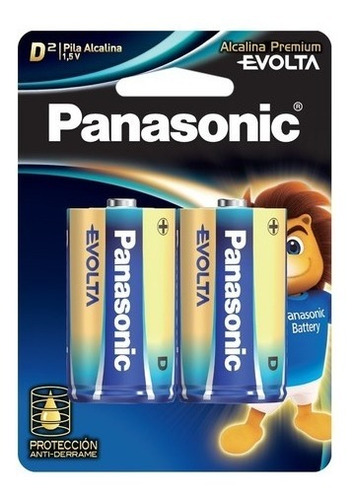 4 X Panasonic Evolta Alcalinas Tamaño D P/ Alto Consumo