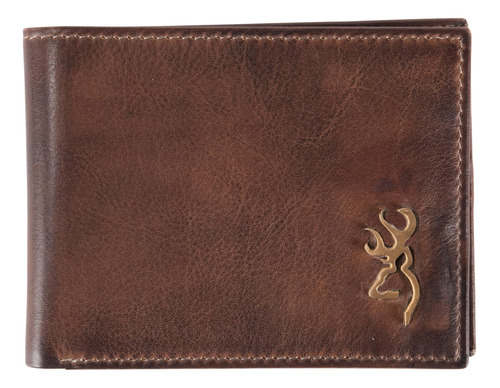 Cartera De Dos Pliegues Browning, Buck De Latón