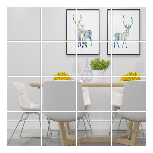 Pegatinas Reflectantes Pared Con Espejo Falso Para Decora