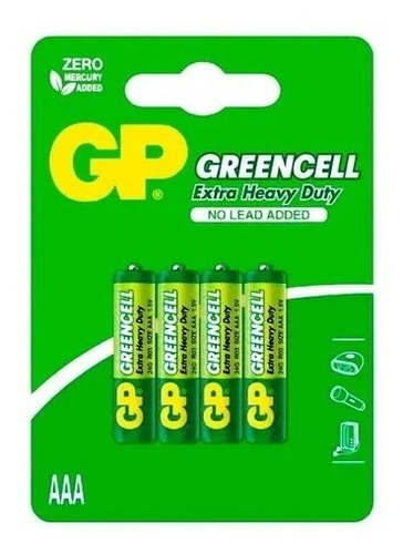 Bateria Pila Gp Greencell  Triple Aaa Blister 4 Unidades 