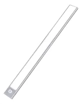 Comprar Barra Lampara Luz Led Recargable Sensor De Movimiento 60cm Plateado Una Ganga Tienda® 240826
