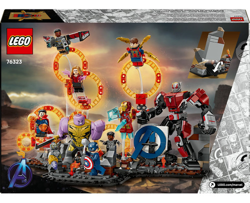 LEGO® | Marvel Batalla Final de Avengers: Endgame 76323; con 9 minifiguras, entre ellas Iron Man, Iron Spider y Pantera Negra, Regalo para Niños y Niñas 10+