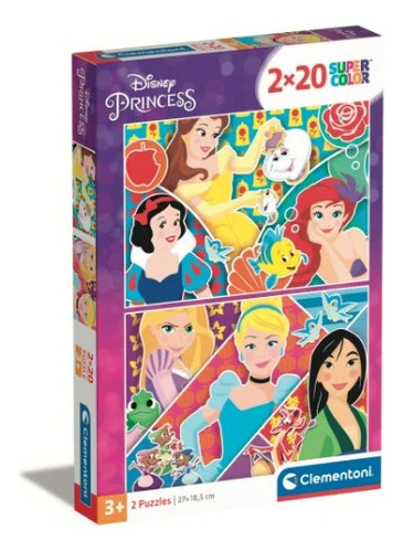 Puzzles 2x20 Piezas - Princesas Disney