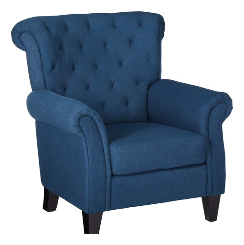 Christopher Knight Home Merritt Silla Capitone De Tela, Azul