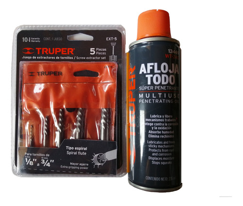 Kit Extractor De Tornillos Y Afloja-todo Truper Envío Gratis
