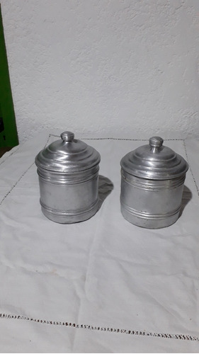 Antiguos Tarros De Cocina De Aluminio 