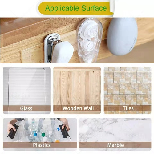 Imagen 10 de 10 de Cinta Doble Faz Transparente Silicona Nanotecnología 1m