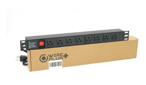 Imagen 2 de 4 de Regleta Pdu Rack 8 Tomas Con Supresor De Picos Rackeable