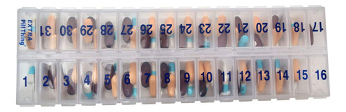 Organizador De Píldoras Pill Thing Mensual, Una Vez Al Día