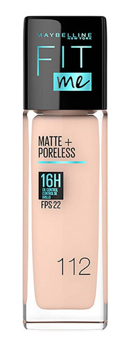 Base Líquida Fit Me Matte Poreless 16h 30 Ml 112 Natural Ivo