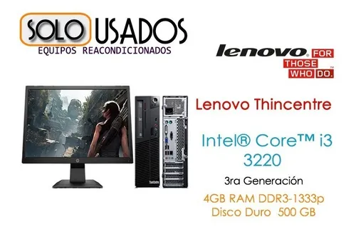 comprar Computador Core I3, 8gb Ram 120ssd, Lenovo M72e  Wifi Usb