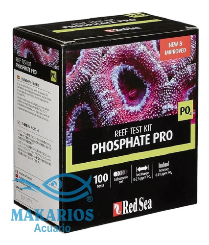 Phosphate Pro 100 Tests Red Sea Fosfatos Po4 Acuarios Marino
