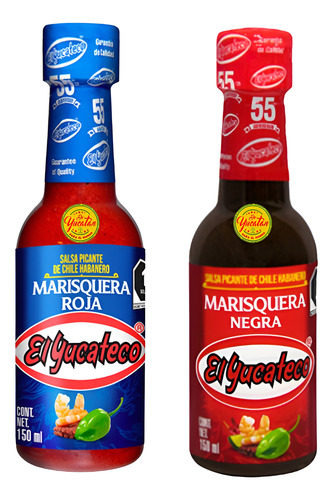 Salsas Picante Marisquera Roja Y Negra El Yucateco 150ml C/u