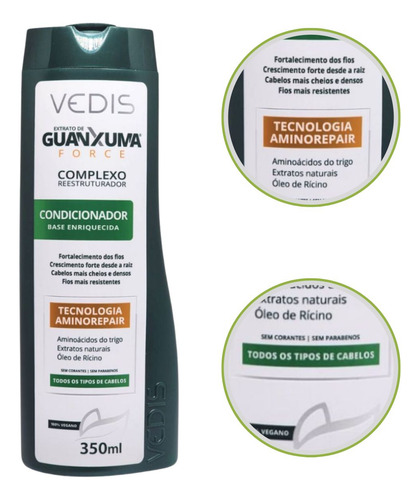 Kit Guanxuma Cabelos Normais A Secos - Vedis