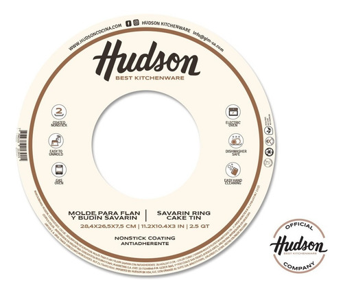 Imagen 4 de 7 de Molde Flan/budín Hudson Con Antiadherente Cerámico 28.4 Cm