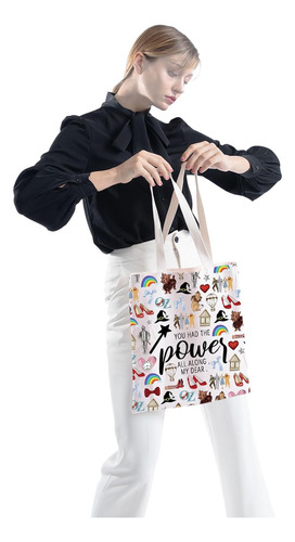 Bolsa De Hombro Reutilizable Para Comestibles Con Texto En I