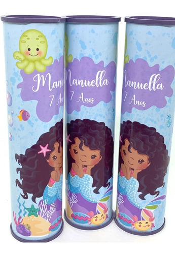 Imagem 2 de 2 de Lembrancinha Personalizada Pega Vareta Sereia 10 Kits