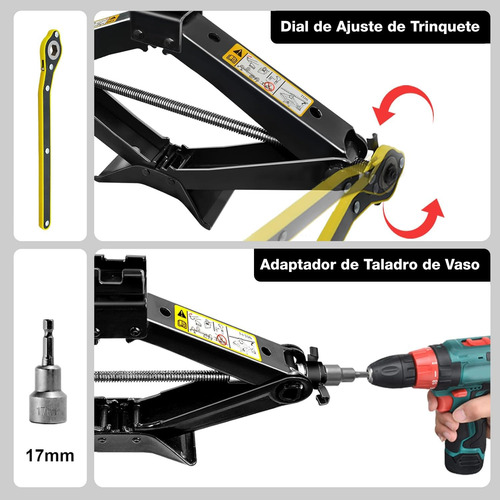Kit De Gato Hidráulico Portátil Para Auto 3 Toneladas