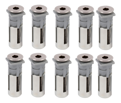 10 Perno Inoxidable C/ Tornillo M8x40mm Puerta Locinox