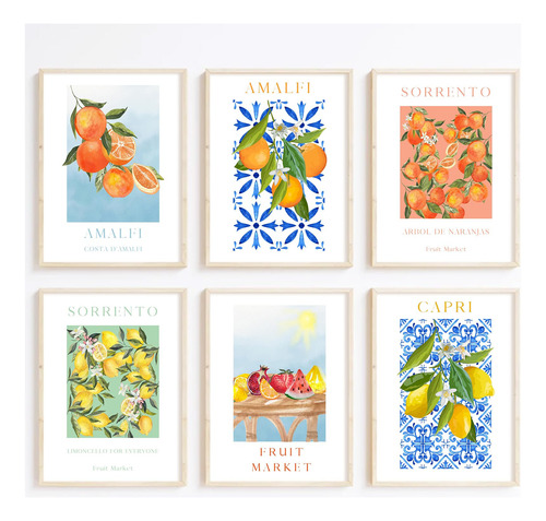 Arte De Pared De Frutas Para Cocina, Decoracion De Pared, Im