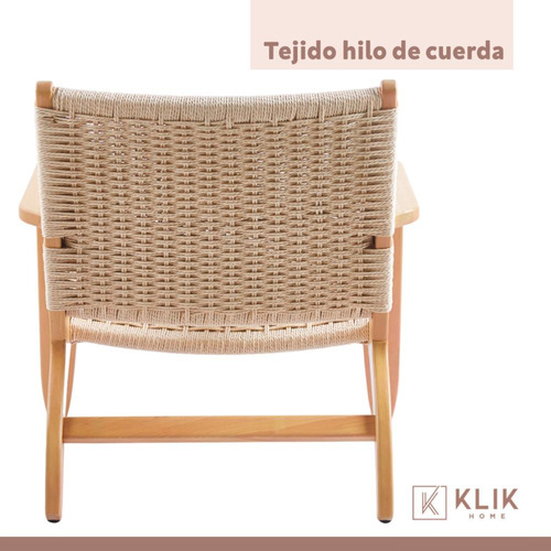 Butaca Sitial Danesa Wegner - Madera Hilo De Cuerda