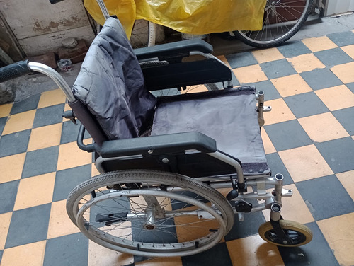 Silla De Ruedas De Aluminio Usada Negro (Usado)